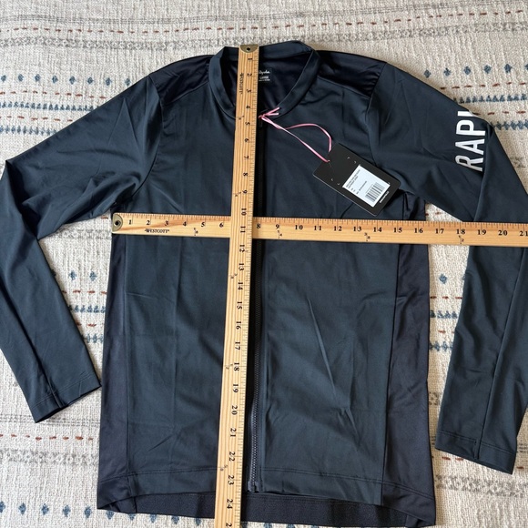 NWT Rapha Pro Team Cycling Jersey Men's Large Black Long Sleeve Lightweight - Picture 8 of 14